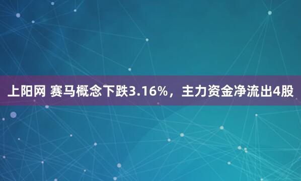 上阳网 赛马概念下跌3.16%，主力资金净流出4股